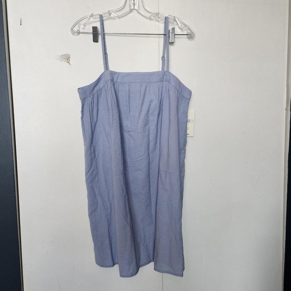 Andie X Target Seersucker Cotton Beach Pool Coverup Shift Dress Straps Pastel M